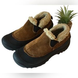 Northside Polar Kayla Brown & Black Fur-Lined Suede Waterproof Boots Size 10